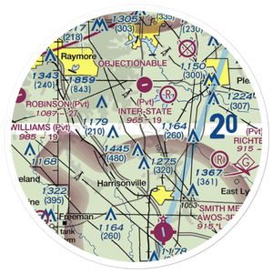 Ridgeview Ranch Airport (MO37) VFR Sectional Sticker (20 mile)