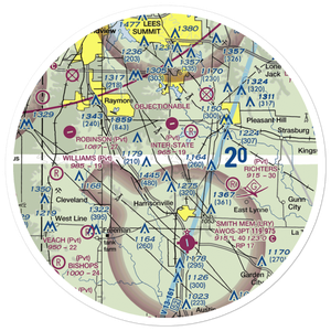 Ridgeview Ranch Airport (MO37) VFR Sectional Sticker (30 mile)