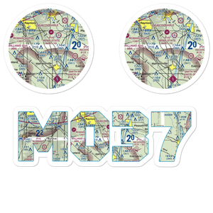 Ridgeview Ranch Airport (MO37) VFR Sectional Sticker Pack