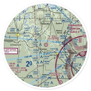 Ellingsen Field (MO34) VFR Sectional Sticker (30 mile)