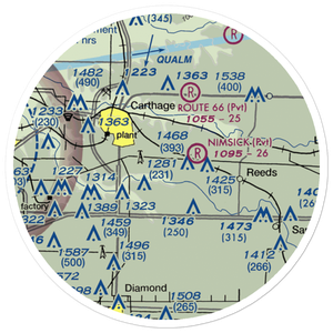 Barlet's Base Airport (MO33) VFR Sectional Sticker (20 mile)
