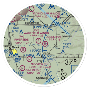 Malina Airport (MO31) VFR Sectional Sticker (20 mile)