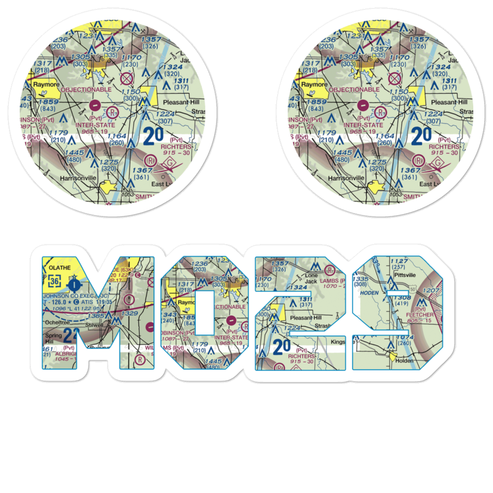 Inter-State Airport (MO29) VFR Sectional Sticker Pack 