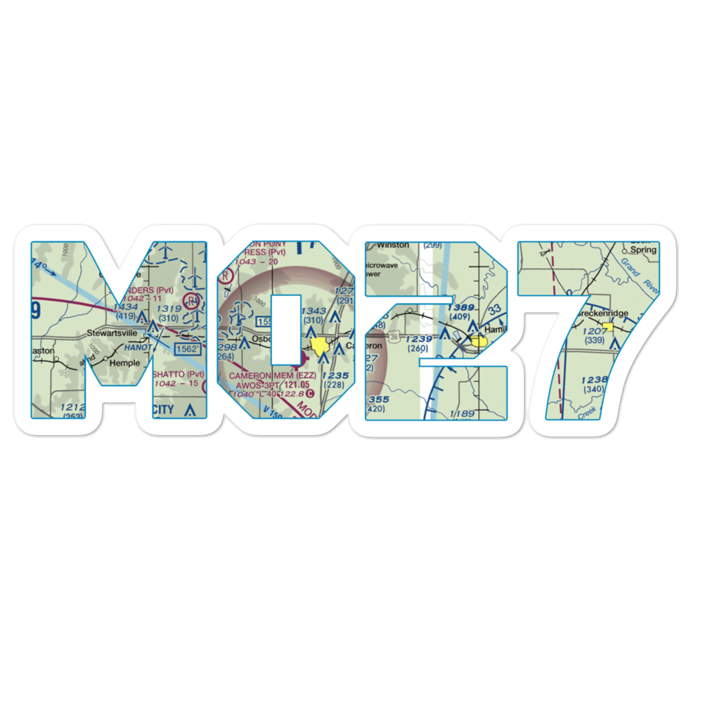 Ccc Airport (MO27) VFR Sectional Sticker 
