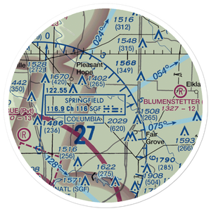 Marshall Field (MO14) VFR Sectional Sticker (20 mile)