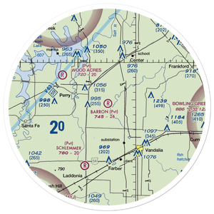 Barron Aviation Airport (MO11) VFR Sectional Sticker (30 mile)
