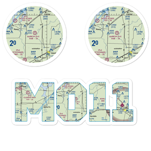 Barron Aviation Airport (MO11) VFR Sectional Sticker Pack