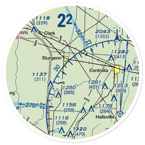 Hawk Air Airport (MO10) VFR Sectional Sticker (20 mile)