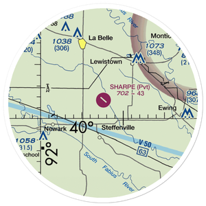 Sharpe Farms Airport (MO09) VFR Sectional Sticker (20 mile)