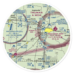 Homan Field (MO08) VFR Sectional Sticker (30 mile)