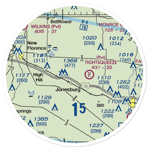 Adventures Aloft Airport (MO07) VFR Sectional Sticker (20 mile)