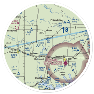 Lyell Airport (MO04) VFR Sectional Sticker (30 mile)