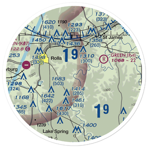 Morgan Airport (MO02) VFR Sectional Sticker (20 mile)