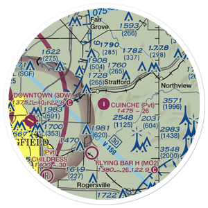 Cuinche Airport (MO01) VFR Sectional Sticker (20 mile)