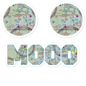 Turkey Mountain Airport (MO00) VFR Sectional Sticker Pack