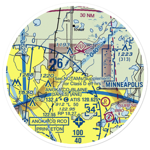 Cooks Landing Airport (MN87) VFR Sectional Sticker (20 mile)
