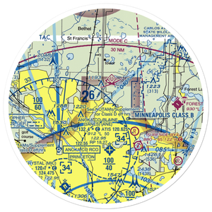 Cooks Landing Airport (MN87) VFR Sectional Sticker (30 mile)