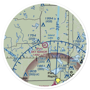 Sky Manor Aero Estates Airport (MN86) VFR Sectional Sticker (20 mile)