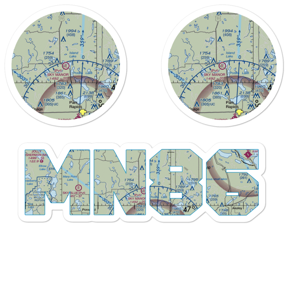 Sky Manor Aero Estates Airport (MN86) VFR Sectional Sticker Pack 