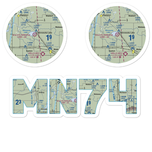 B & D Flyers International Airport (MN74) VFR Sectional Sticker Pack