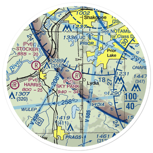 Sky Park Airport (MN67) VFR Sectional Sticker (20 mile)