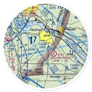 Sky Meadow Airport (MN58) VFR Sectional Sticker (20 mile)