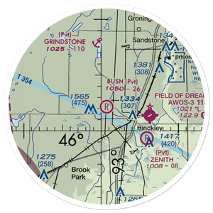 Bush Field (MN57) VFR Sectional Sticker (20 mile)