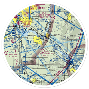 Sandy Flats Airport (MN55) VFR Sectional Sticker (30 mile)