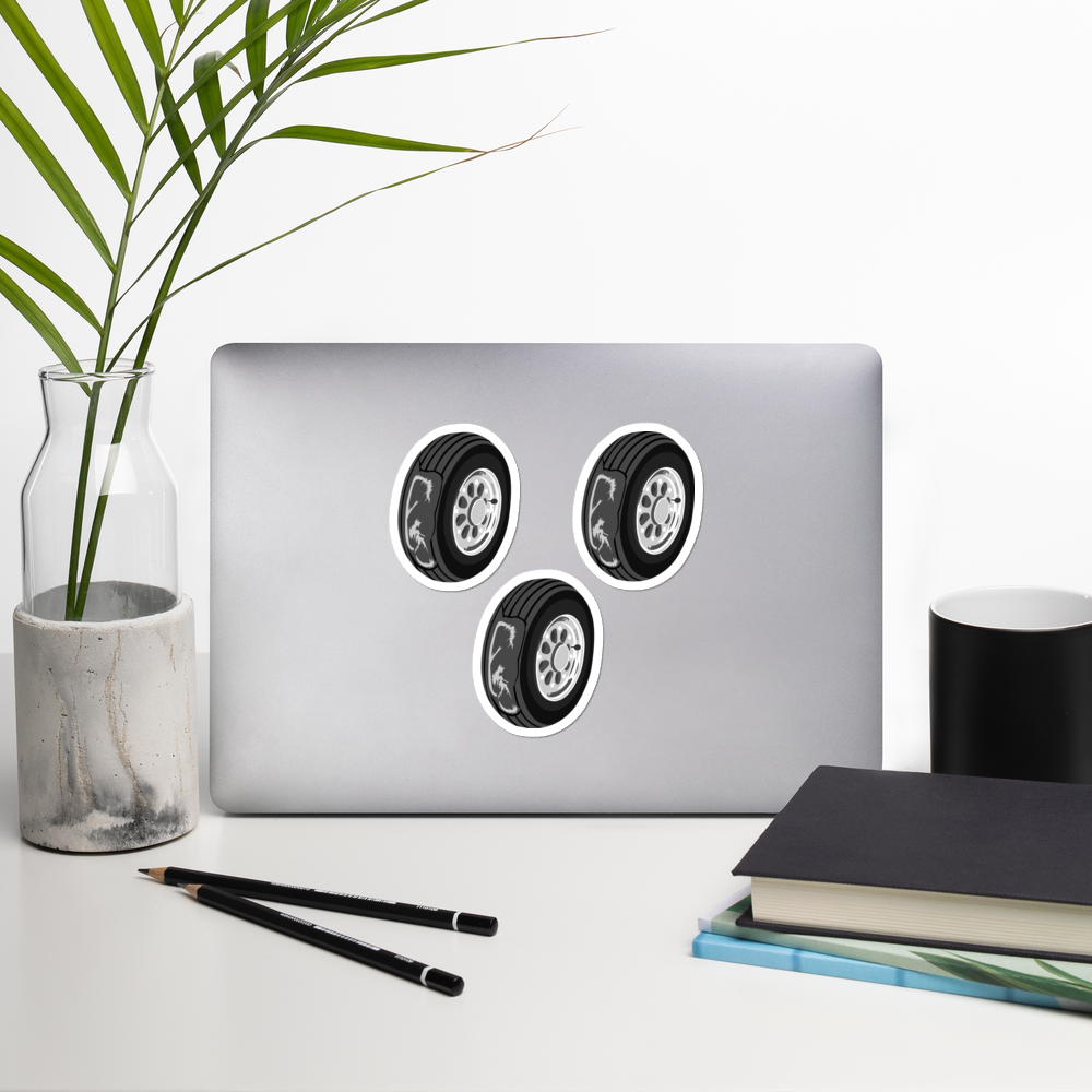 Worn Tire Sticker 3-Pack 