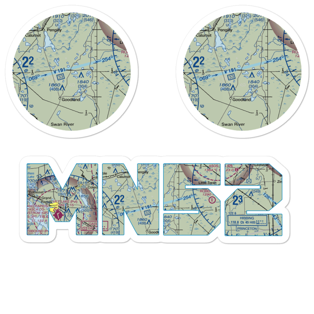 Gospel Ranch Airport (MN52) VFR Sectional Sticker Pack 