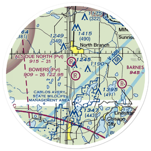 Bowers Airport (MN51) VFR Sectional Sticker (20 mile)