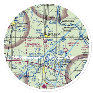 Bowers Airport (MN51) VFR Sectional Sticker (30 mile)