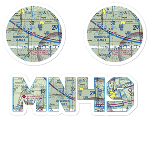 Tuma Private Airport (MN49) VFR Sectional Sticker Pack