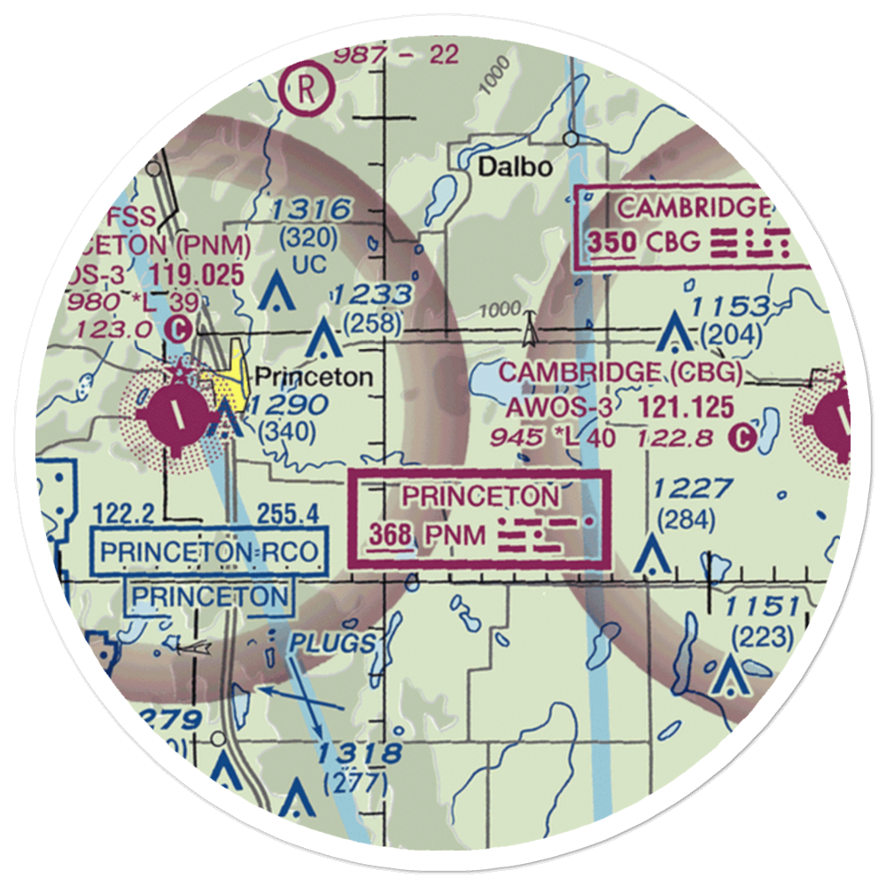 Cameron's Airport (MN47) VFR Sectional Sticker (20 mile) 