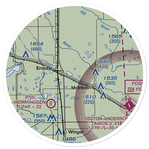 Oak Lake Air Strip (MN42) VFR Sectional Sticker (20 mile)