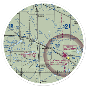 Oak Lake Air Strip (MN42) VFR Sectional Sticker (30 mile)
