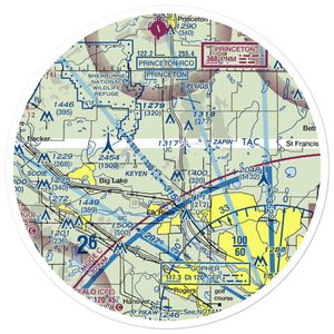 Meadowvale Airport (MN40) VFR Sectional Sticker (30 mile)