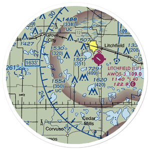L & M Aerodrome (MN31) VFR Sectional Sticker (20 mile)