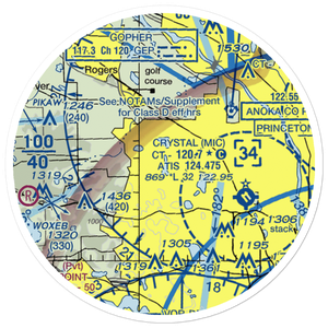 Busch's Fish Lake Seaplane Base (MN30) VFR Sectional Sticker (20 mile)