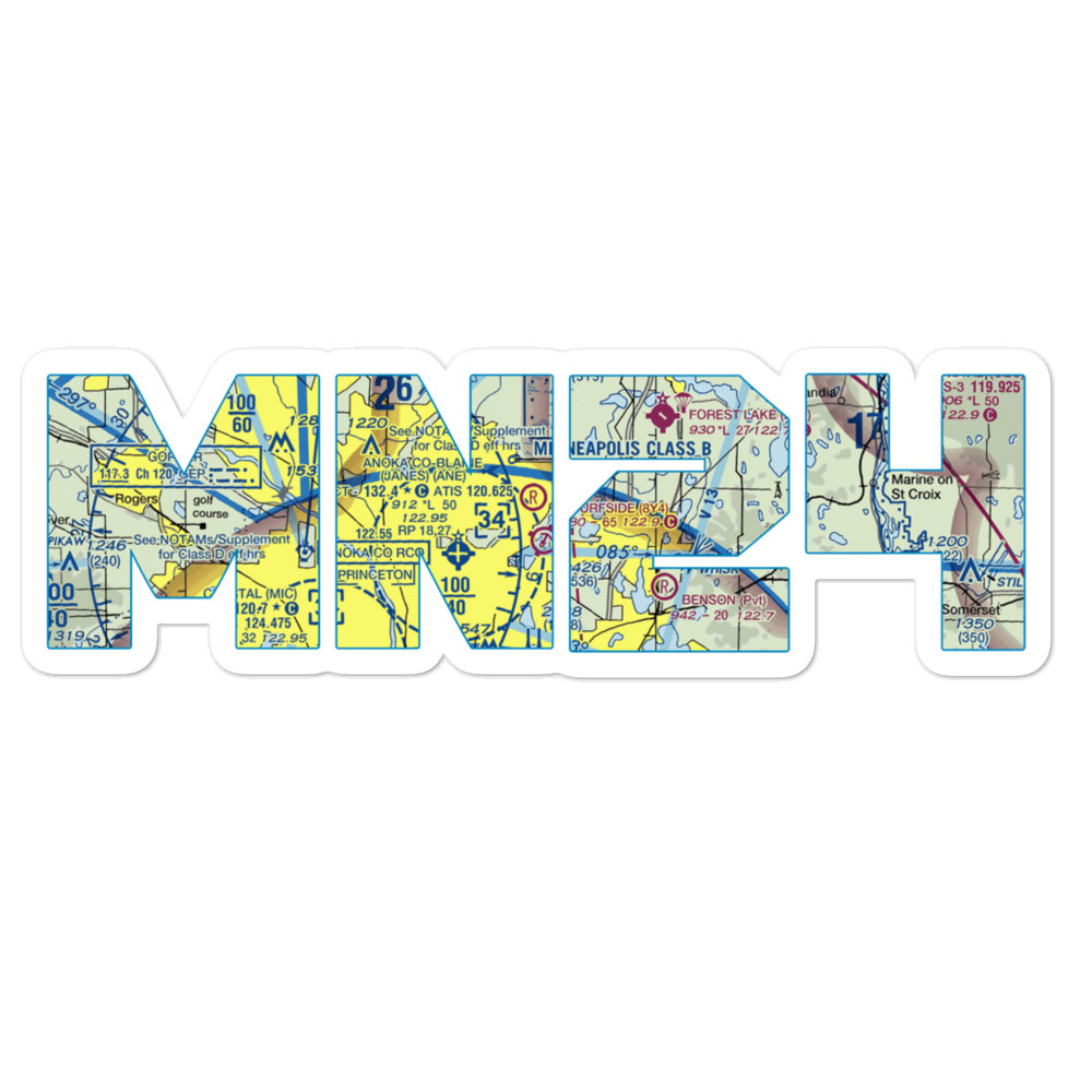 Surfside Airport (MN24) VFR Sectional Sticker 