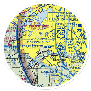 Rileys Landing Seaplane Base (MN21) VFR Sectional Sticker (20 mile)