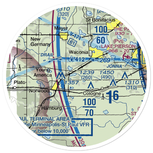 Empire Farm Strip (MN15) VFR Sectional Sticker (20 mile)