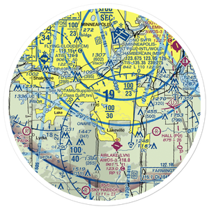 Crystal Lake Seaplane Base (MN09) VFR Sectional Sticker (30 mile)