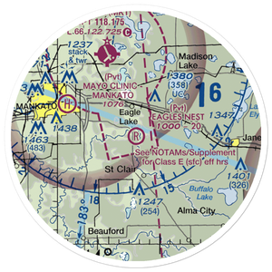 Eagles Nest Aerodrome (MN08) VFR Sectional Sticker (20 mile)