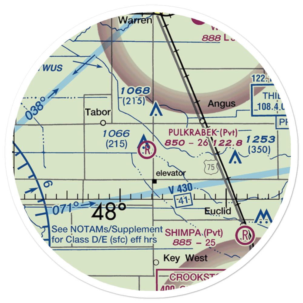 Pulkrabek Private Landing Field (MN06) VFR Sectional Sticker (20 mile) 