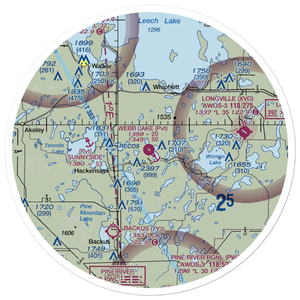 Webb Lake Airport (MN00) VFR Sectional Sticker (30 mile)