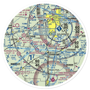 Perry Airport (MI89) VFR Sectional Sticker (30 mile)