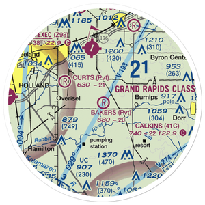 Bakers Field (MI88) VFR Sectional Sticker (20 mile)