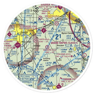 Bakers Field (MI88) VFR Sectional Sticker (30 mile)