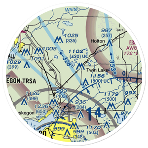 Midget Airport (MI86) VFR Sectional Sticker (20 mile)